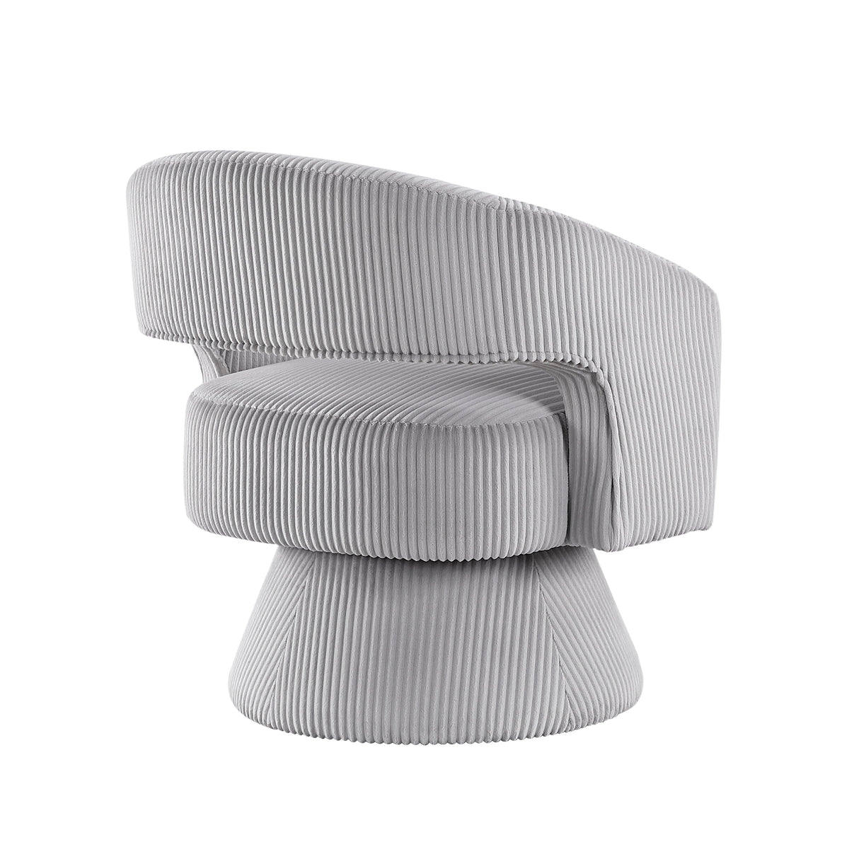 Upton Gray Swivel Accent Chair by Homelegance at Eve Furniture