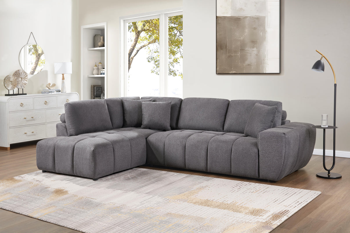 Uptown Grey 2-Piece Sectional by New Era Innovations at Eve Furniture