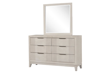 Uptown Beige/Cream LED Bedroom Set by Happy Homes at Eve Furniture