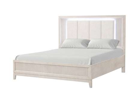 Uptown Beige/Cream LED Bedroom Set by Happy Homes at Eve Furniture