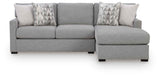 UrbanCrest Pewter 2-Piece Sleeper Sectional with Chaise by Ashley at Eve Furniture