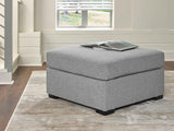 UrbanCrest Pewter Oversized Accent Ottoman by Ashley at Eve Furniture