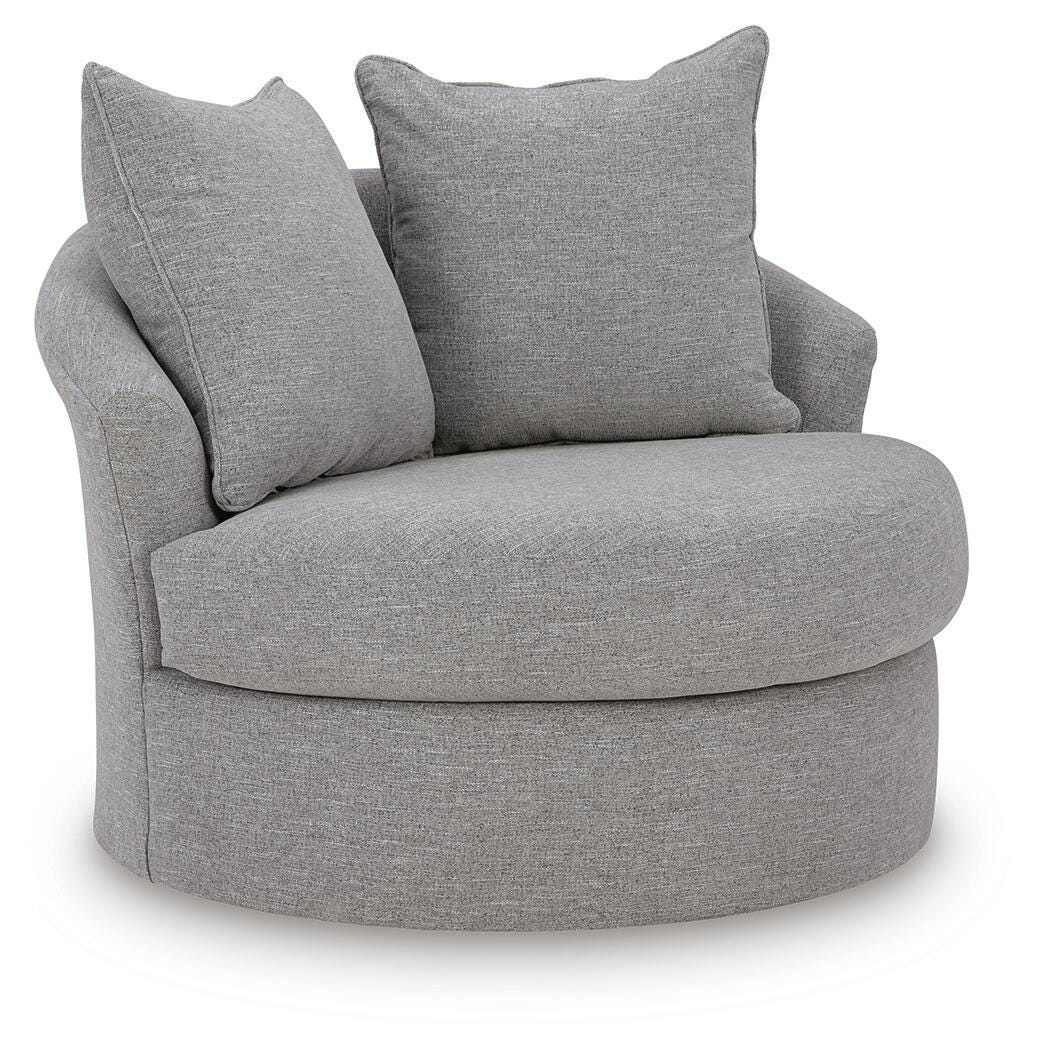 UrbanCrest Pewter Swivel Accent Chair by Ashley at Eve Furniture