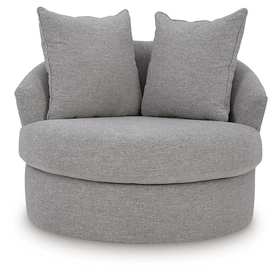 UrbanCrest Pewter Swivel Accent Chair by Ashley at Eve Furniture
