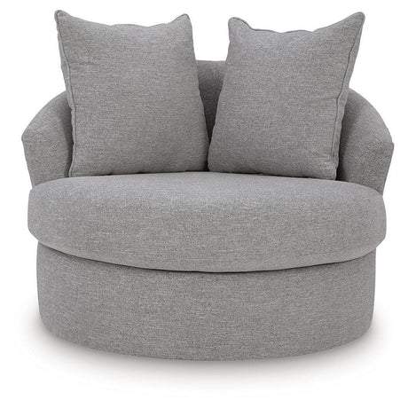 UrbanCrest Pewter Swivel Accent Chair by Ashley at Eve Furniture