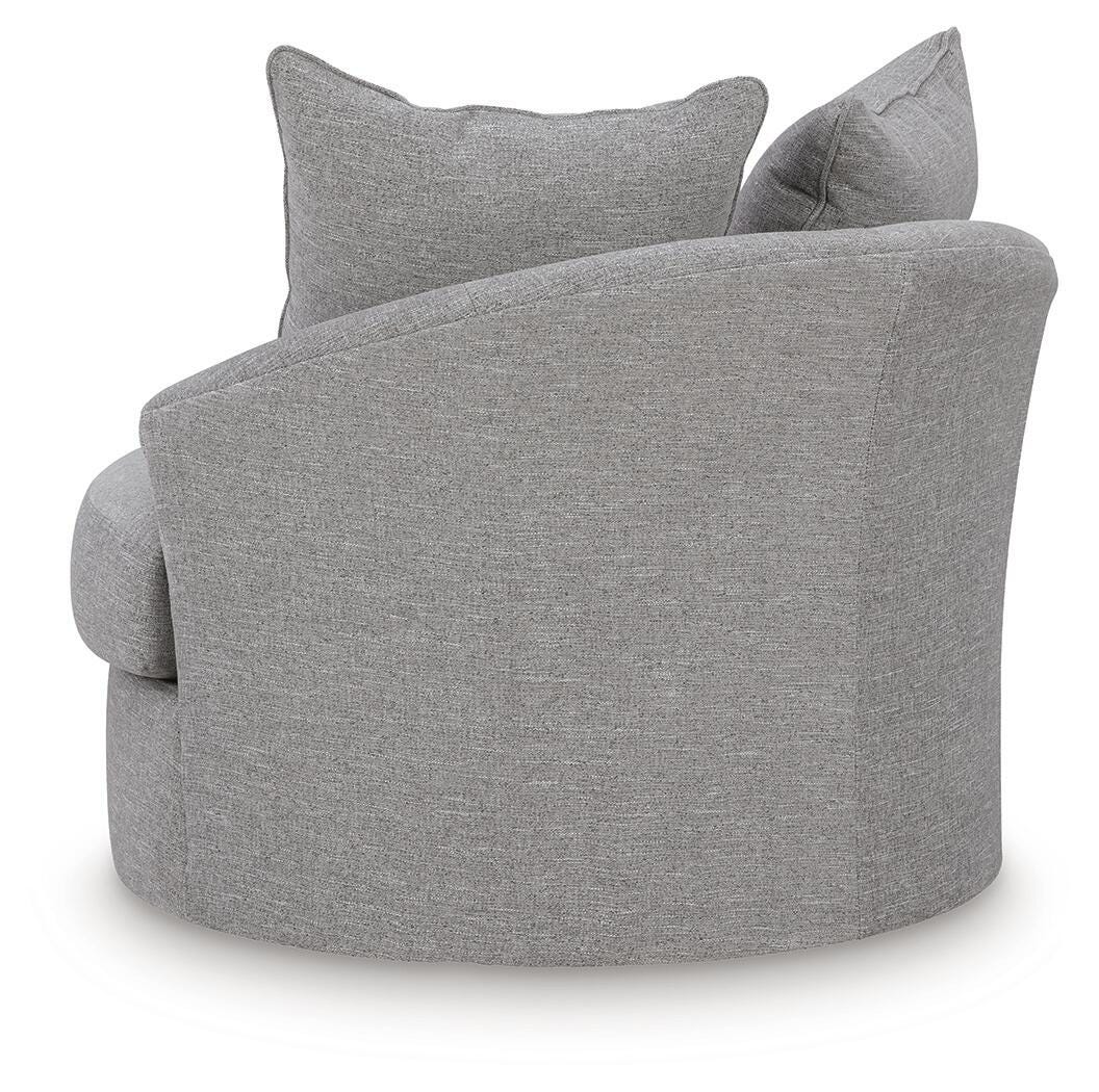 UrbanCrest Pewter Swivel Accent Chair by Ashley at Eve Furniture