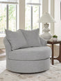 UrbanCrest Pewter Swivel Accent Chair by Ashley at Eve Furniture