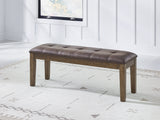Urbinforte Light Brown 50" Dining Bench by Ashley at Eve Furniture