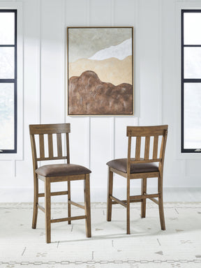 Urbinforte Light Brown Counter Height Barstool, Set of 2 by Ashley at Eve Furniture