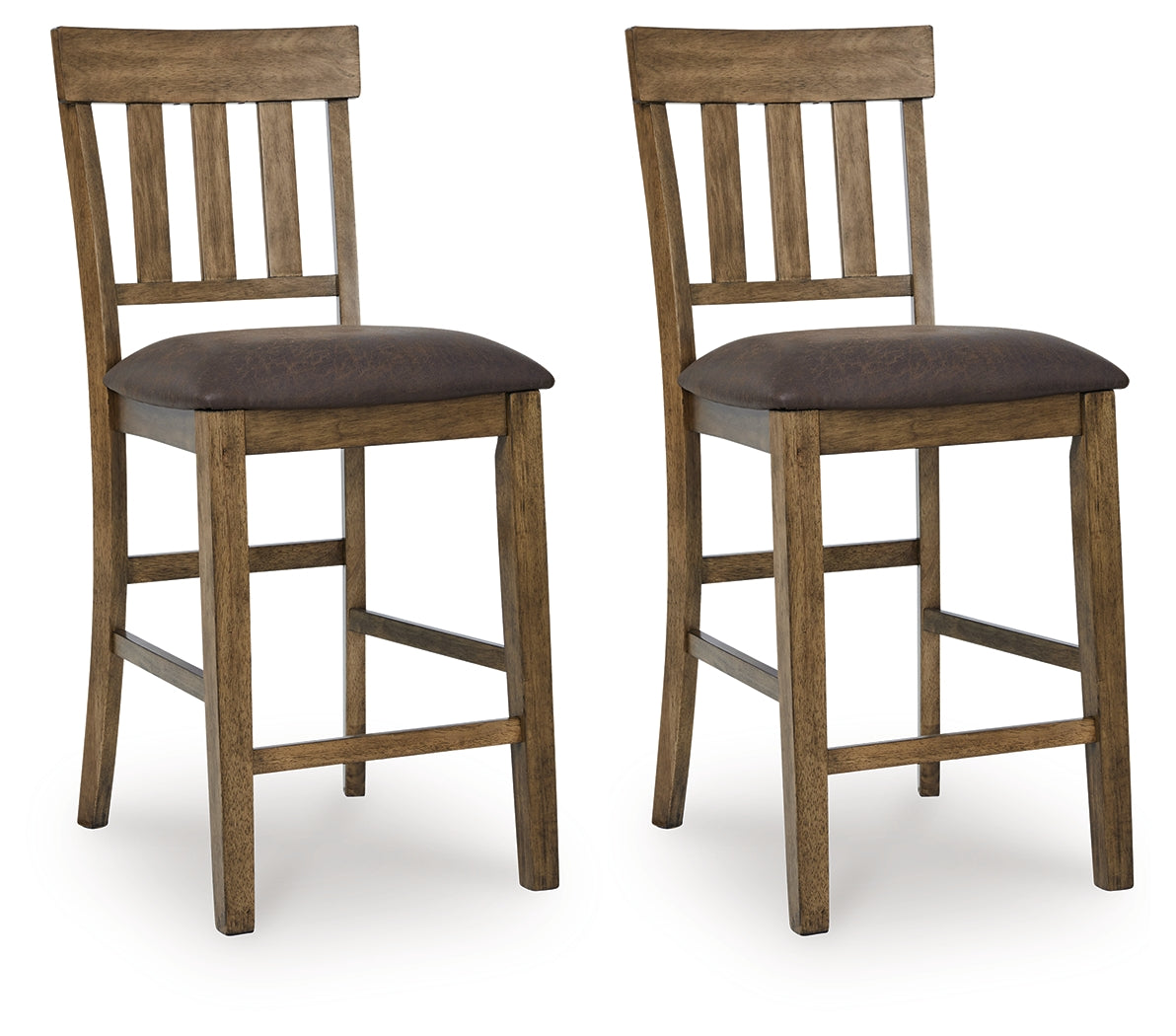 Urbinforte Light Brown Counter Height Barstool, Set of 2 by ASHLEY FURNITURE at Eve Furniture