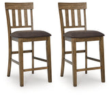 Urbinforte Light Brown Counter Height Barstool, Set of 2 by ASHLEY FURNITURE at Eve Furniture