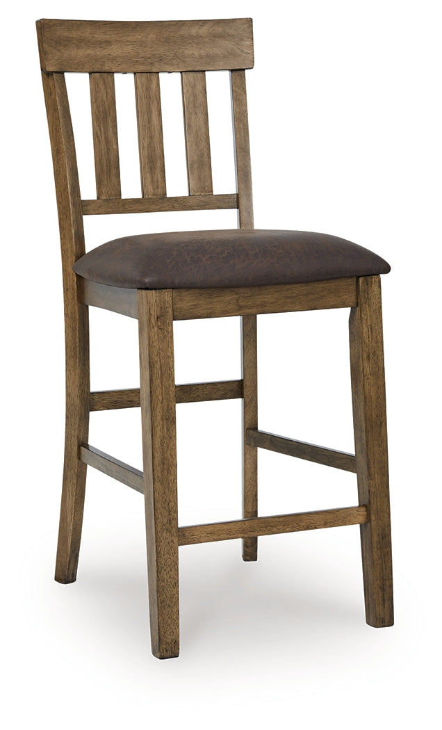 Urbinforte Light Brown Counter Height Barstool, Set of 2 by ASHLEY FURNITURE at Eve Furniture
