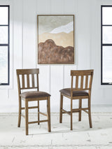Urbinforte Light Brown Counter Height Barstool, Set of 2 by ASHLEY FURNITURE at Eve Furniture