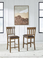 Urbinforte Light Brown Counter Height Barstool, Set of 2 by ASHLEY FURNITURE at Eve Furniture