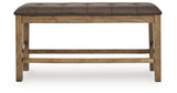 Urbinforte Light Brown Counter Height Dining Bench by ASHLEY FURNITURE at Eve Furniture