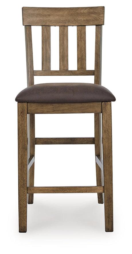 Urbinforte Light Brown Counter Height Set with Bench by Ashley at Eve Furniture