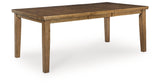 Urbinforte Light Brown Dining Extension Table by ASHLEY FURNITURE at Eve Furniture