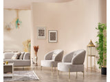 Urla 4-pieces (Sofa & Module Sofa & 2 Chair) Livingroom Set Cream by Furnia at Eve Furniture