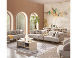 Urla 4-pieces (Sofa & Module Sofa & 2 Chair) Livingroom Set Cream by Furnia at Eve Furniture