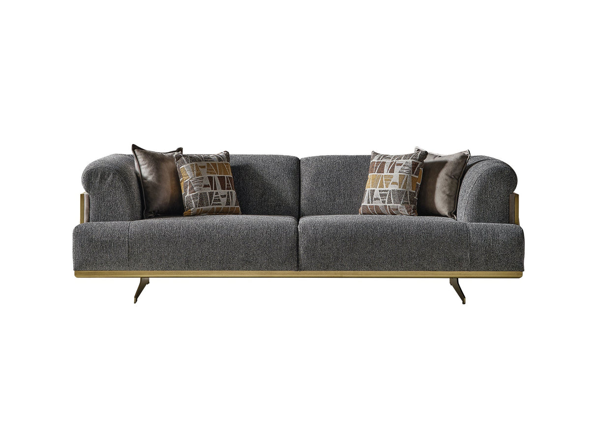 Urla 4-pieces (Sofa & Module Sofa & 2 Chair) Livingroom Set in Grey by Furnia at Eve Furniture