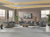 Urla 4-pieces (Sofa & Module Sofa & 2 Chair) Livingroom Set in Grey by Furnia at Eve Furniture