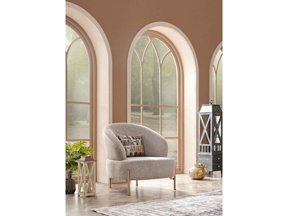 Urla Cream Chair by Furnia at Eve Furniture