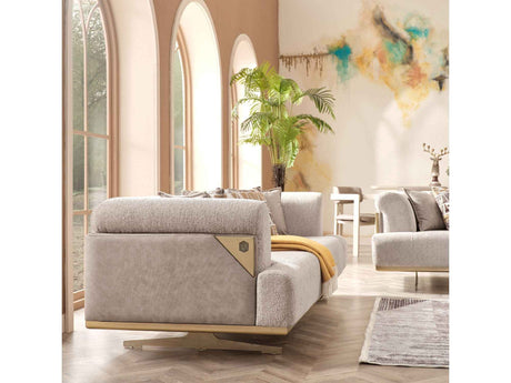 Urla Cream Stationary Module Sofa by Furnia at Eve Furniture