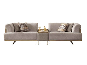 Urla Cream Stationary Module Sofa by Furnia at Eve Furniture