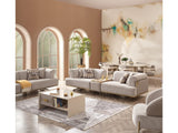 Urla Cream Stationary Sofa by Furnia at Eve Furniture