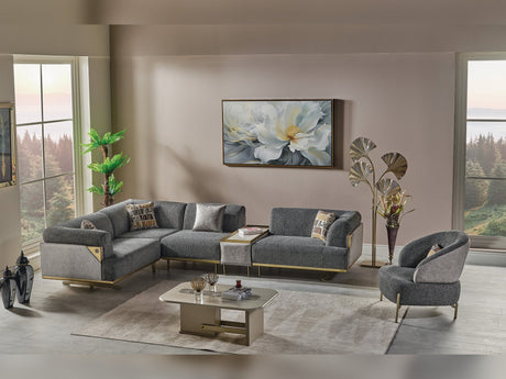 Urla Gray Modular Sectional by Furnia at Eve Furniture