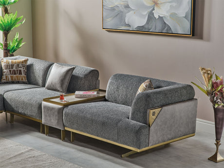 Urla Gray Modular Sectional by Furnia at Eve Furniture