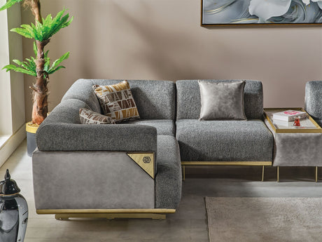 Urla Gray Modular Sectional by Furnia at Eve Furniture