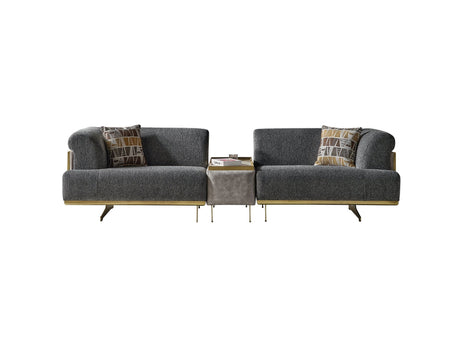 Urla Grey 4-pieces (Sofa & Module Sofa & 2 Chair) Living Room Set by Furnia at Eve Furniture