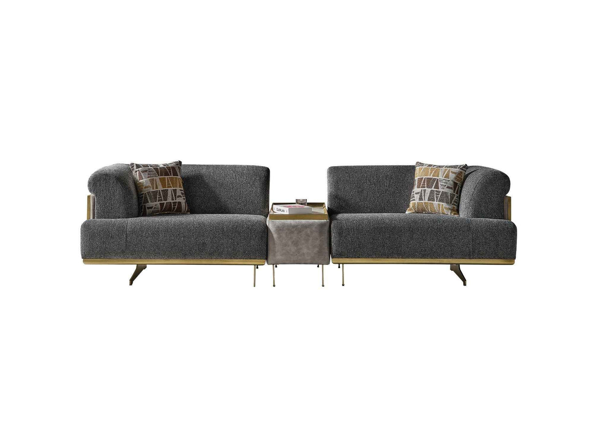 Urla Grey Stationary Module Sofa by Furnia at Eve Furniture