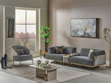 Urla Grey Stationary Module Sofa by Furnia at Eve Furniture