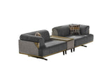 Urla Grey Stationary Module Sofa by Furnia at Eve Furniture