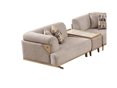Urla Modular Sectional Sofa Cream by Furnia at Eve Furniture