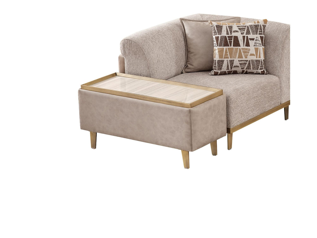 Urla Modular Sectional Sofa Cream by Furnia at Eve Furniture