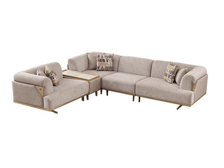 Urla Modular Sectional Sofa Cream by Furnia at Eve Furniture