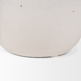 Urvi Short Off White Speckled Asymmetrical Ceramic Vase by Mercana at Eve Furniture