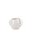 Urvi Short Off White Speckled Asymmetrical Ceramic Vase by Mercana at Eve Furniture