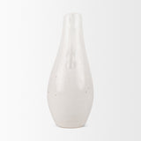 Urvi Tall Off White Speckled Asymmetrical Ceramic Vase by Mercana at Eve Furniture