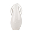 Urvi Tall Off White Speckled Asymmetrical Ceramic Vase by Mercana at Eve Furniture