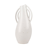 Urvi Tall Off White Speckled Asymmetrical Ceramic Vase by Mercana at Eve Furniture