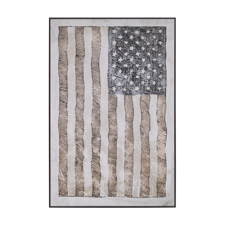 USA Flag by Mercana Studio a Hand Embellished Framed Art Print by Mercana at Eve Furniture