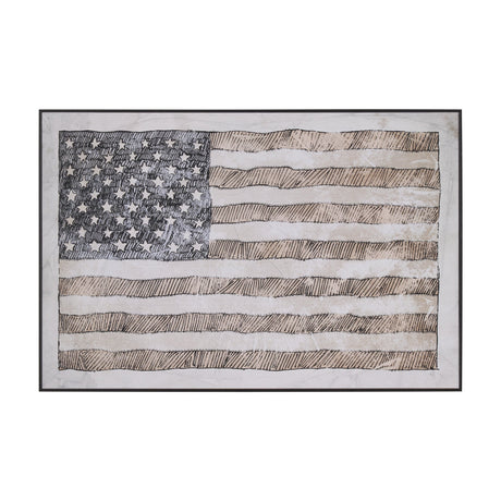 USA Flag by Mercana Studio a Hand Embellished Framed Art Print by Mercana at Eve Furniture