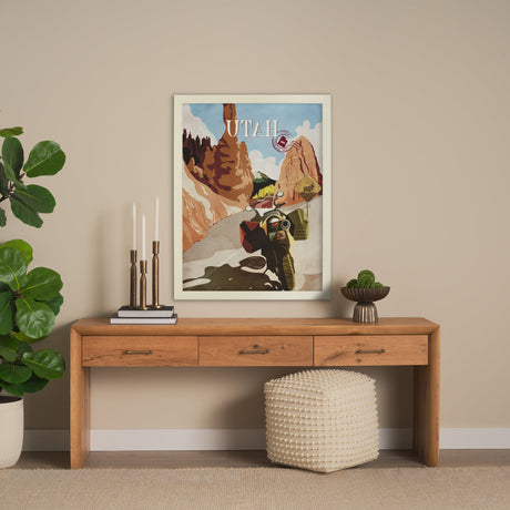 Utah Go USA (L) by Mercana Studio a Hand Embellished Decograph Framed Art Print by Mercana at Eve Furniture