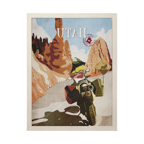 Utah Go USA (L) by Mercana Studio a Hand Embellished Decograph Framed Art Print by Mercana at Eve Furniture