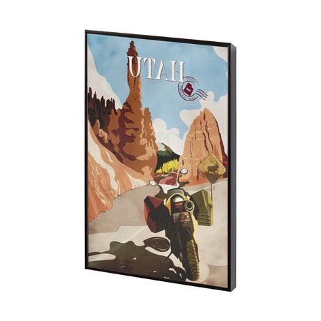 Utah Go USA (SM) by Mercana Studio a Hand Embellished Decograph Framed Art Print by Mercana at Eve Furniture