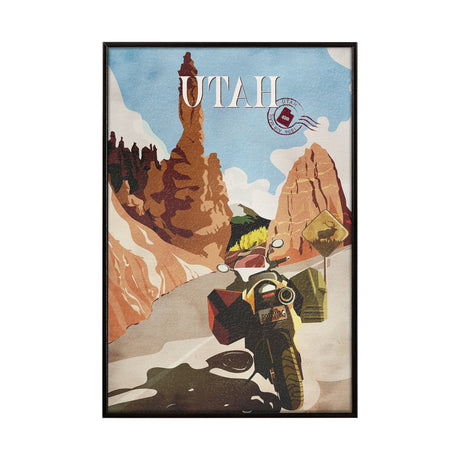 Utah Go USA (SM) by Mercana Studio a Hand Embellished Decograph Framed Art Print by Mercana at Eve Furniture